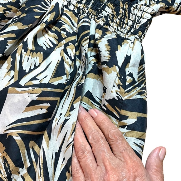 NU x Mark Anthony 100% Silk Dress Elasticized Waist Side Pockets Lined Sz M - Picture 7 of 9